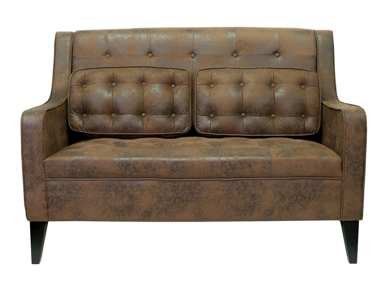 Дизайнерский двухместный диван Hublon коричневый