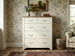 Бежевый комод "Оливия (Olivia)" на пять ящиков арт GA2005C №1