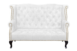 Кожаный дизайнерский диван лофт Royal Sofa White в Москве