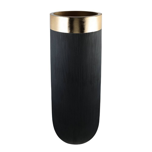 428194 Ваза декоративная SKHIRA, ?460, H-1200, стекловолокно, черный, золото в Москве 428194 Ваза декоративная SKHIRA, ?460, H-1200, стекловолокно, черный, золото