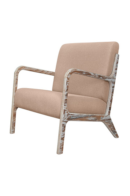 Низкое кресло с деревянными подлокотниками Mody Brown