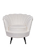Кресло ракушка Pearl Beige на черных ножках №0