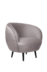 Мягкое кресло Small Benee Grey на черных ножках