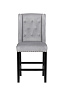 Дизайнерский полубарный стул Skipton Average Grey Velvet