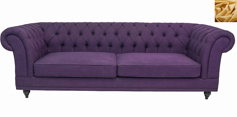 Диван мягкий арт-деко Neylan Purple желтый