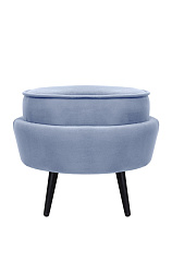 Пуф Pearl Adorn Sky на черных ножках