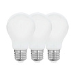 Комплект из 3х светод ламп А60, 7W(E27), 2700K №0