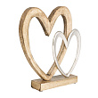 427555 Фигурка Сердца TOMAMAE L250, B50, H270 алюминий, дерево, натуральный, никель №0