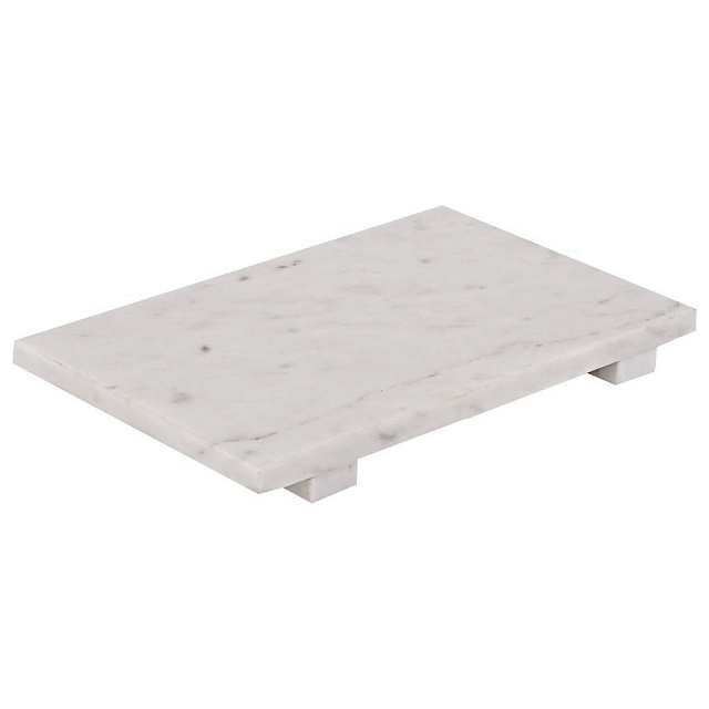 427258 Тарелка декоративная SIAYAN, L305, B200, H29, мрамор, белый в Москве 427258 Тарелка декоративная SIAYAN, L305, B200, H29, мрамор, белый