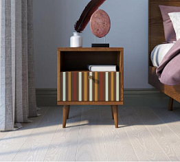 Тумбочка "Berber" с одним ящиком 20 принт арт BB06/Print_20, разноцветная