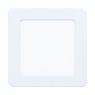 99162 Светодиодный встраиваемый светильник FUEVA 5, 5,5W (LED), 117х117, ET26, 650lm, 3000K, сталь, белый/