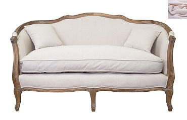 Двухместный диван ампир Darcy 2 цвет розовый