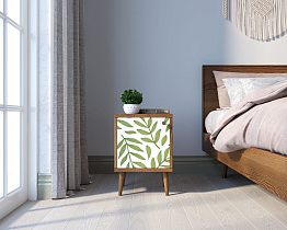 Тумбочка "Berber" с дверкой 28 принт арт BB21/Print_28, разноцветная