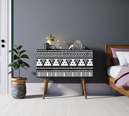 Комод на высоких ножках "Berber" малый принт 19 арт BB13/Print_19