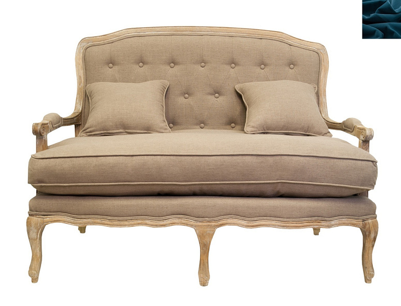 Прямой диван модерн Yareli Brown синий в Москве Прямой диван модерн Yareli Brown синий