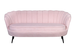 Дизайнерский диван Pearl Triple Pink на черных ножках