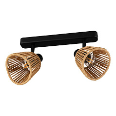 44129 Спот KEELBY, 2X40W(E14), сталь, черный, натуральный