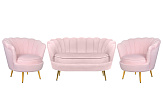 Комплект кресел и дивана ракушка Pearl Double Pink V2 №0