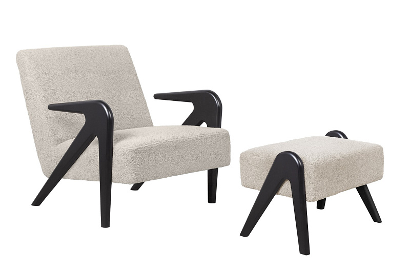 Кресло с пуфом для гостиниц Arrow BL V5