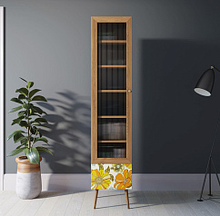 Буфет "Berber" одностворчатый с ящиком принт 47 арт BB48/Print_47