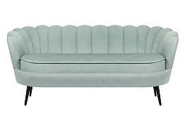Диван ракушка для гостиниц Pearl Triple Green на черных ножках в Москве