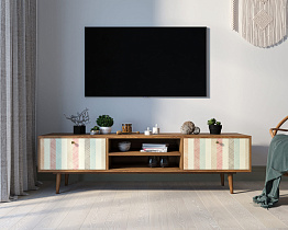 Комод "Berber" с нишей низкий под TV принт 45 арт BB49/Print_45