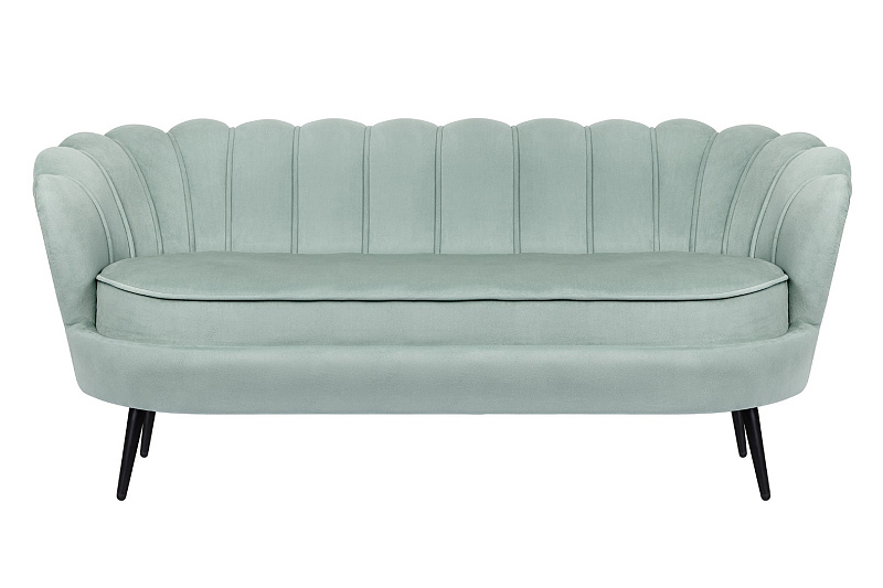 Диван ракушка для гостиниц Pearl Triple Green на черных ножках в Москве Диван ракушка для гостиниц Pearl Triple Green на черных ножках