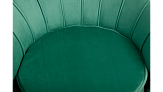 Низкое кресло ракушка Pearl Green V2 на черных ножках №5