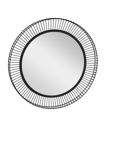 425023 Зеркало декоративное MASINLOC, B50, ?730, сталь, зеркальное стекло, чёрный в Москве 425023 Зеркало декоративное MASINLOC, B50, ?730, сталь, зеркальное стекло, чёрный