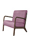 Низкое кресло с деревянными подлокотниками Mody Pink розовый
