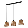 44073 Подвесной светильник LAVISTER, 3х60W (E27), L910, B210, H1100, сталь черный / бумага, натураль