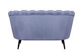 Диван ракушка Pearl Double Blue на черных ножках №3
