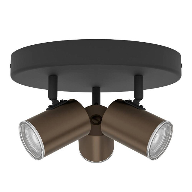 300591 Спот CONSUMA 1, 3X5W(GU10), IP44,сталь, бронзовый, черный в Москве 300591 Спот CONSUMA 1, 3X5W(GU10), IP44,сталь, бронзовый, черный