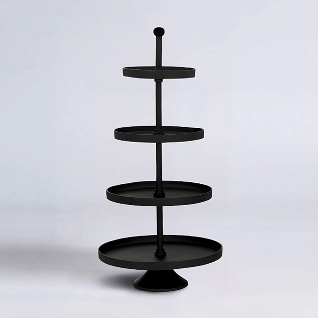 427648 Блюдо-этажерка декоративное BABIRIK H700 алюминий, черный в Москве 427648 Блюдо-этажерка декоративное BABIRIK H700 алюминий, черный