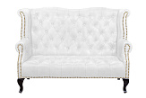 Кожаный дизайнерский диван лофт Royal Sofa White №0