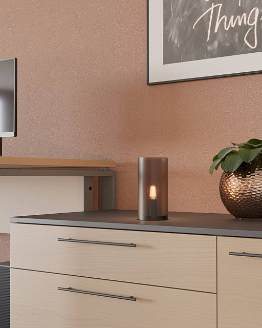 901067 Настольная лампа GEO, 1х40W (E14), ?100, H600, стекло, пластик, песочный в Москве 901067 Настольная лампа GEO, 1х40W (E14), ?100, H600, стекло, пластик, песочный