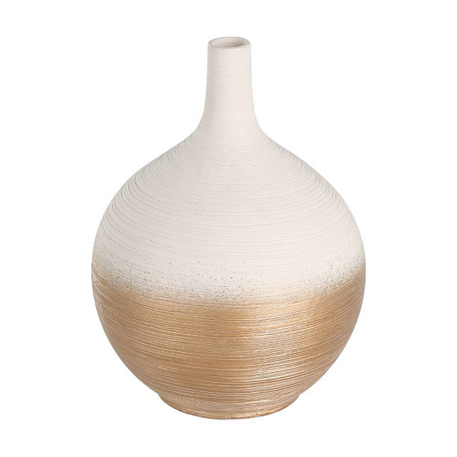 421415 Ваза декоративная SARYKSU, H220, керамика, белый, золотой в Москве 421415 Ваза декоративная SARYKSU, H220, керамика, белый, золотой