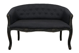Двухместный дизайнерский диван Kandy Double Black Old