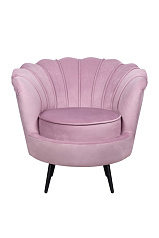 Кресло ракушка Pearl Pink на черных ножках в Москве