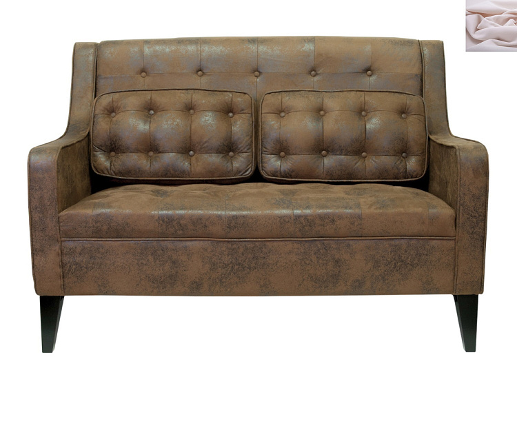 Дизайнерский двухместный диван Hublon розовый в Москве Дизайнерский двухместный диван Hublon розовый