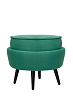 Пуф Pearl Adorn Green V2 на черных ножках №1