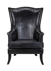 Кожаное кресло каминное Chester Black Leather в Москве
