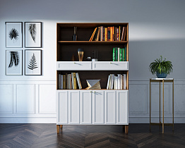 Стеллаж широкий двухстворчатый "Andersen" арт AN17WH