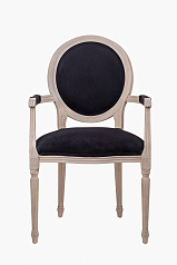 Мягкий стул с подлокотниками Delo Arm Black Velvet в Москве