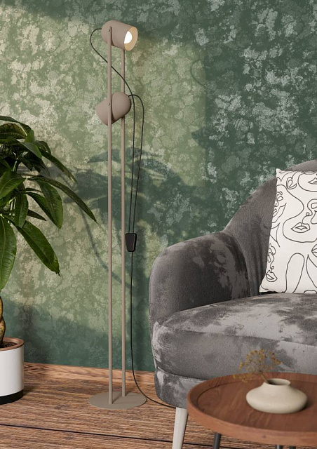 44166 Торшер TILSTON, 2X8W(E14), сталь, песочный