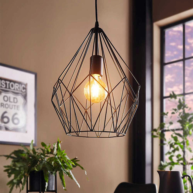 49257 Подвес CARLTON, 1x60W (E27), ?310, H1100, сталь, черный в Москве 49257 Подвес CARLTON, 1x60W (E27), ?310, H1100, сталь, черный