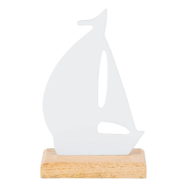 427383 Фигурка Лодка AMOATSY L120, B70, H190 алюминий, дерево белый, натуральный в Москве 427383 Фигурка Лодка AMOATSY L120, B70, H190 алюминий, дерево белый, натуральный