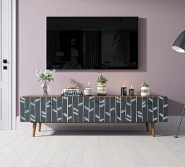 Комод "Berber" с ящиками низкий под TV принт 18 арт BB19/Print_18
