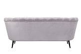 Дизайнерский диван для гостиниц Pearl Triple Grey на черных ножках №3