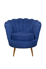 Низкое кресло ракушка Pearl синий